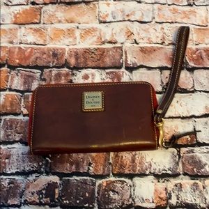 Dooney & Bourke Leather Zip Around Wristlet